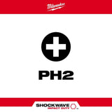 Shockwave 2" #2 Phillips Impact Rated Power Bits - 5 Pack