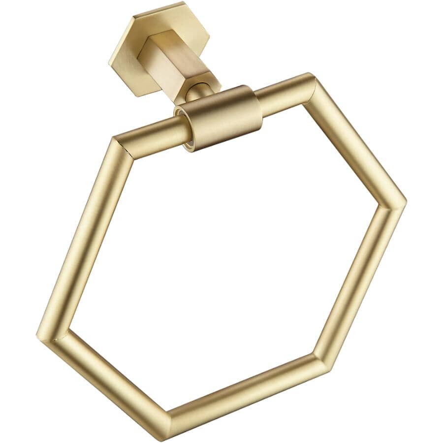 4 Piece York Bath Accessory Set - Gold