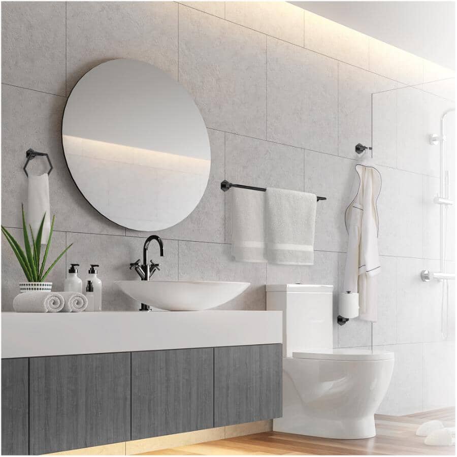 4 Piece York Bath Accessory Set - Black