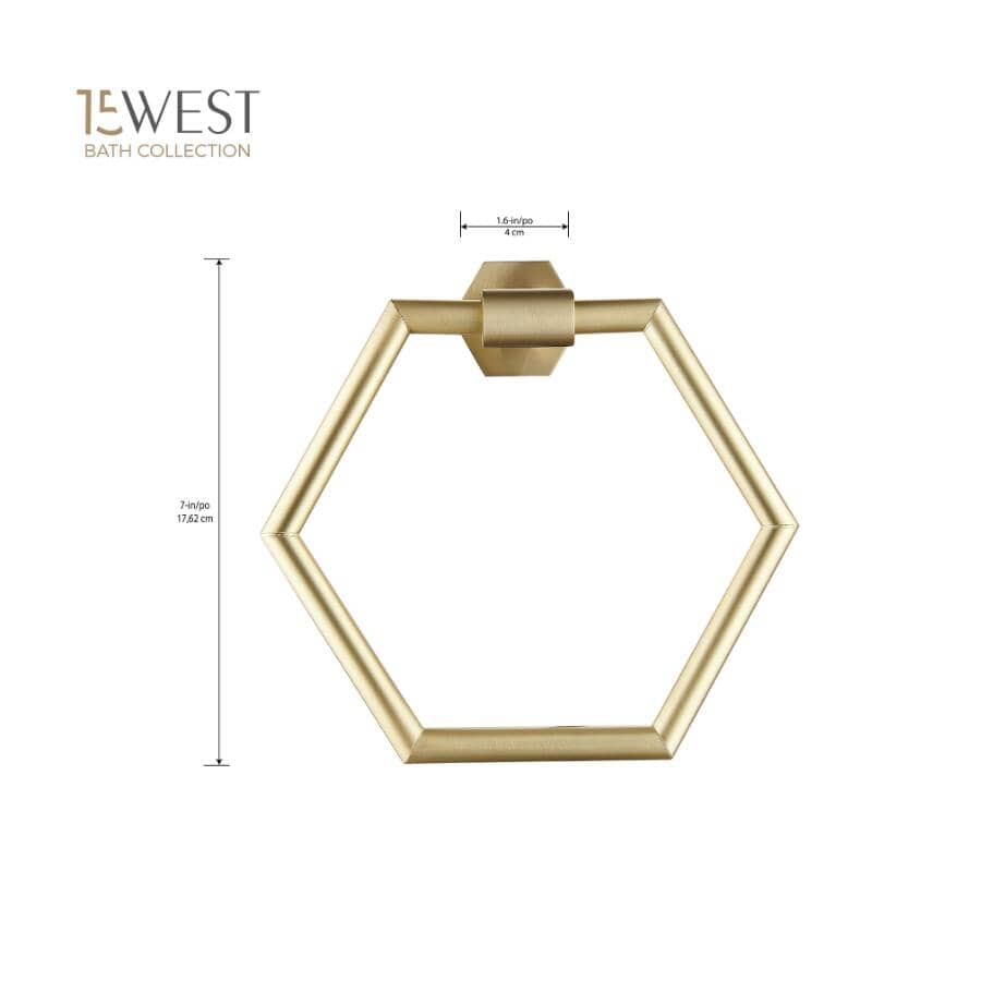 4 Piece York Bath Accessory Set - Gold