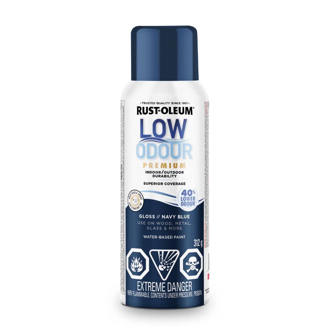 Low Odour Water-Based Spray Paint - Navy Blue, 312 g