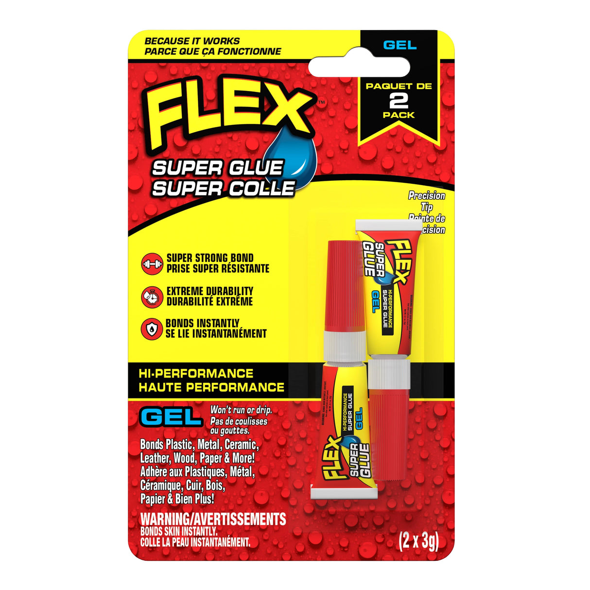 Hi-Performance Super Glue Gel - 3 g, 2 Pack