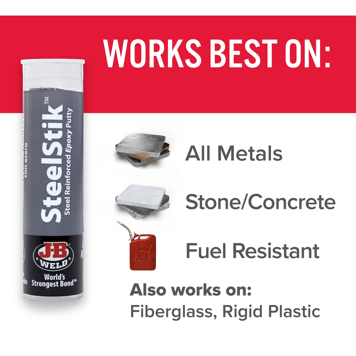 SteelStik Steel Reinforced Epoxy Putty - 2 oz