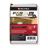 5/16" x 3" T17 Star Drive Structural Wood Screws - Black, 50 Pack