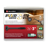 5/16" x 3" T17 Star Drive Structural Wood Screws - Black, 50 Pack