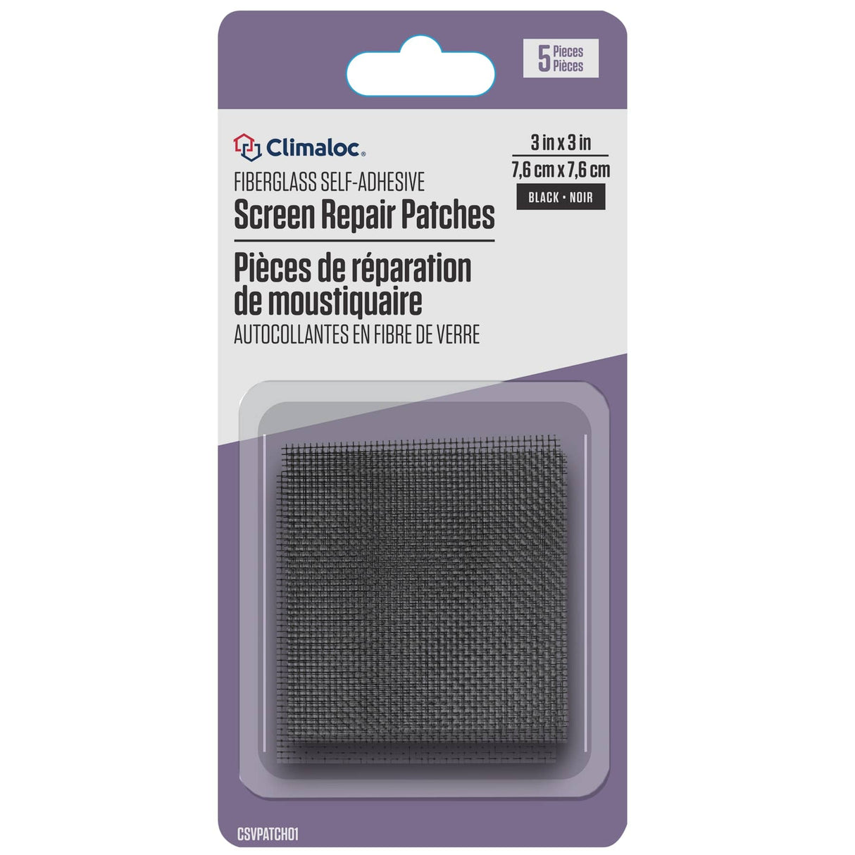 5 Piece 3" x 3" Self Adhesive Screen Repair Patches