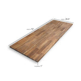 72" x 25.5" x 1" Acacia Wood Countertop - Brown