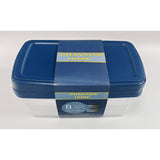 4 Pack Shoe Storage Boxes with Navy Lids