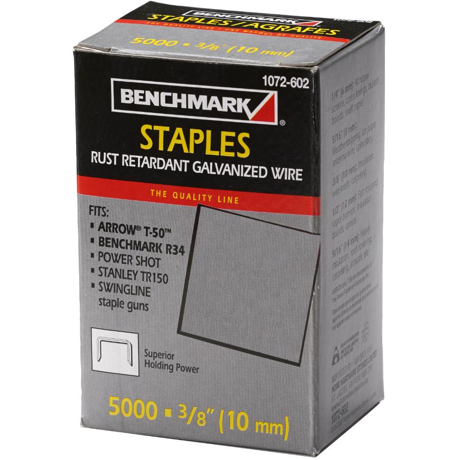 5000 Pack 3/8" Staples, for T50 Stapler