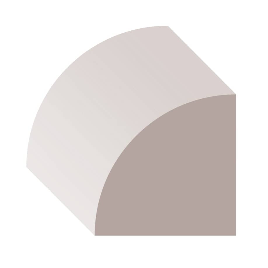 1/2" x 1/2" x 8' Finger Jointed Pine Primed Quarter Round Moulding
