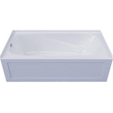 60" x 30" Phoenix Acrylic Tub - with Left Hand Drain + Skirt, White