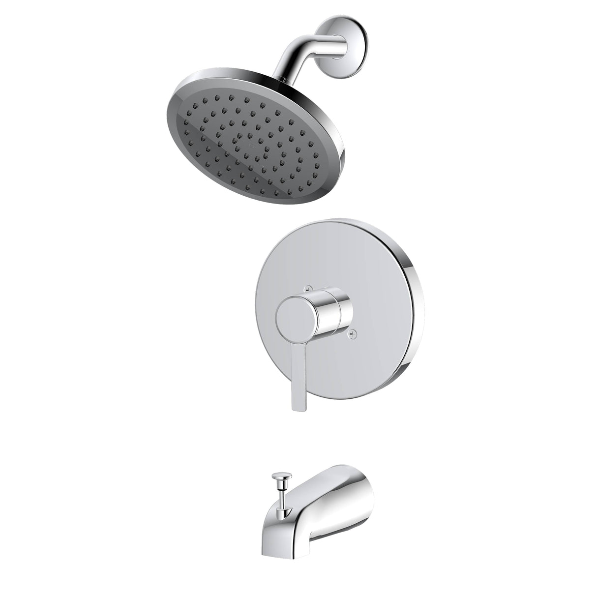 Adessa Single Handle Pressure Balanced Tub & Shower Faucet - Chrome