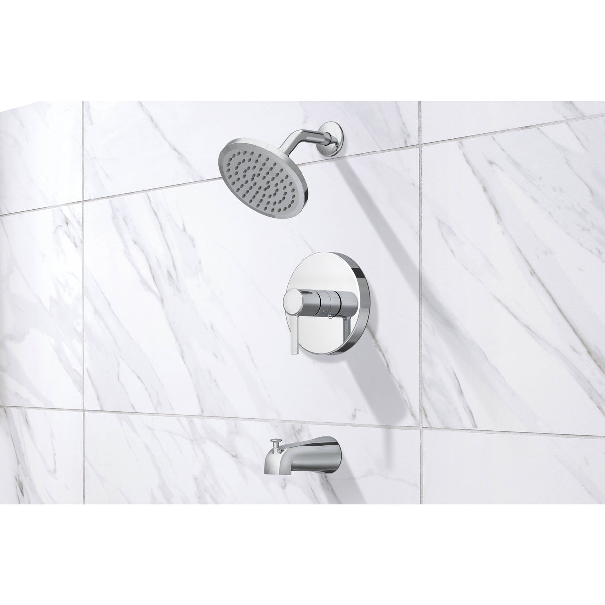 Adessa Single Handle Pressure Balanced Tub & Shower Faucet - Chrome