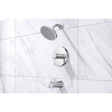 Adessa Single Handle Pressure Balanced Tub & Shower Faucet - Chrome