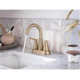 Mikah Two Handle Centerset Lavatory Faucet - Bronzed Gold