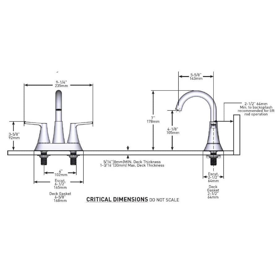 Mikah Two Handle Centerset Lavatory Faucet - Bronzed Gold