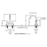 Mikah Two Handle Centerset Lavatory Faucet - Bronzed Gold