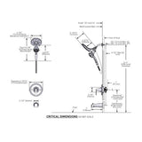 Mikah Single Handle Tub & Shower Faucet with Magnetix Combination Rainshower + Hand Shower - Bronzed Gold