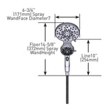 Mikah Single Handle Tub & Shower Faucet with Magnetix Combination Rainshower + Hand Shower - Bronzed Gold