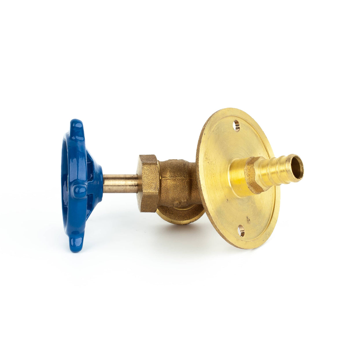 1/2" PEX x 3/4" Male Garden Hose Thread Bibb Sillcock Valve - with Flange