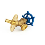 1/2" PEX x 3/4" Male Garden Hose Thread Bibb Sillcock Valve - with Flange