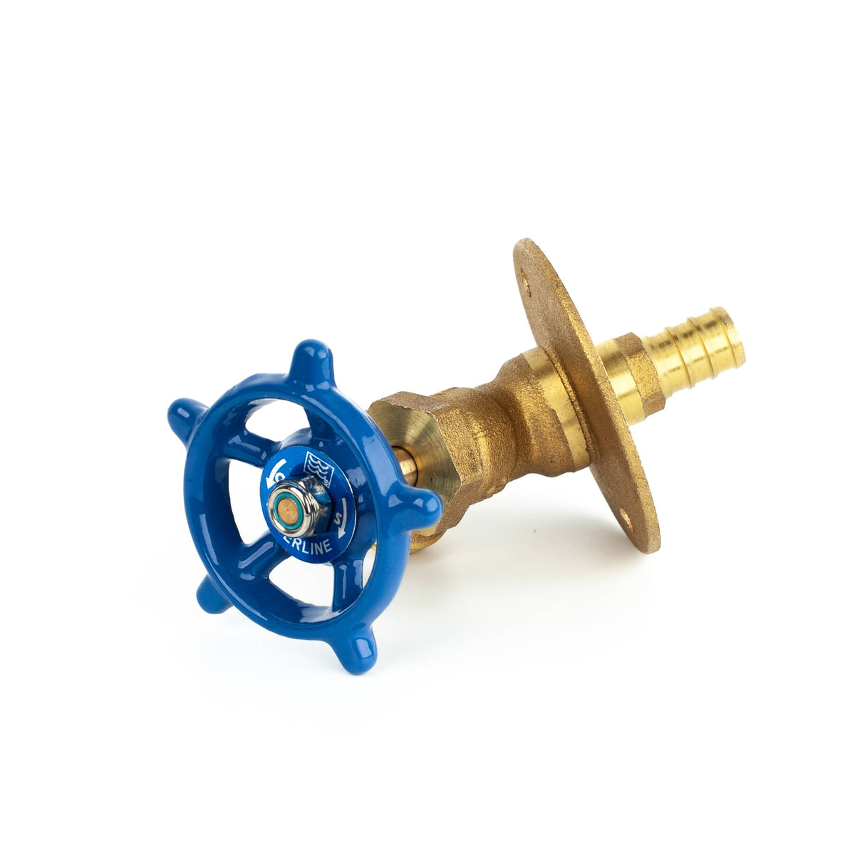 1/2" PEX x 3/4" Male Garden Hose Thread Bibb Sillcock Valve - with Flange