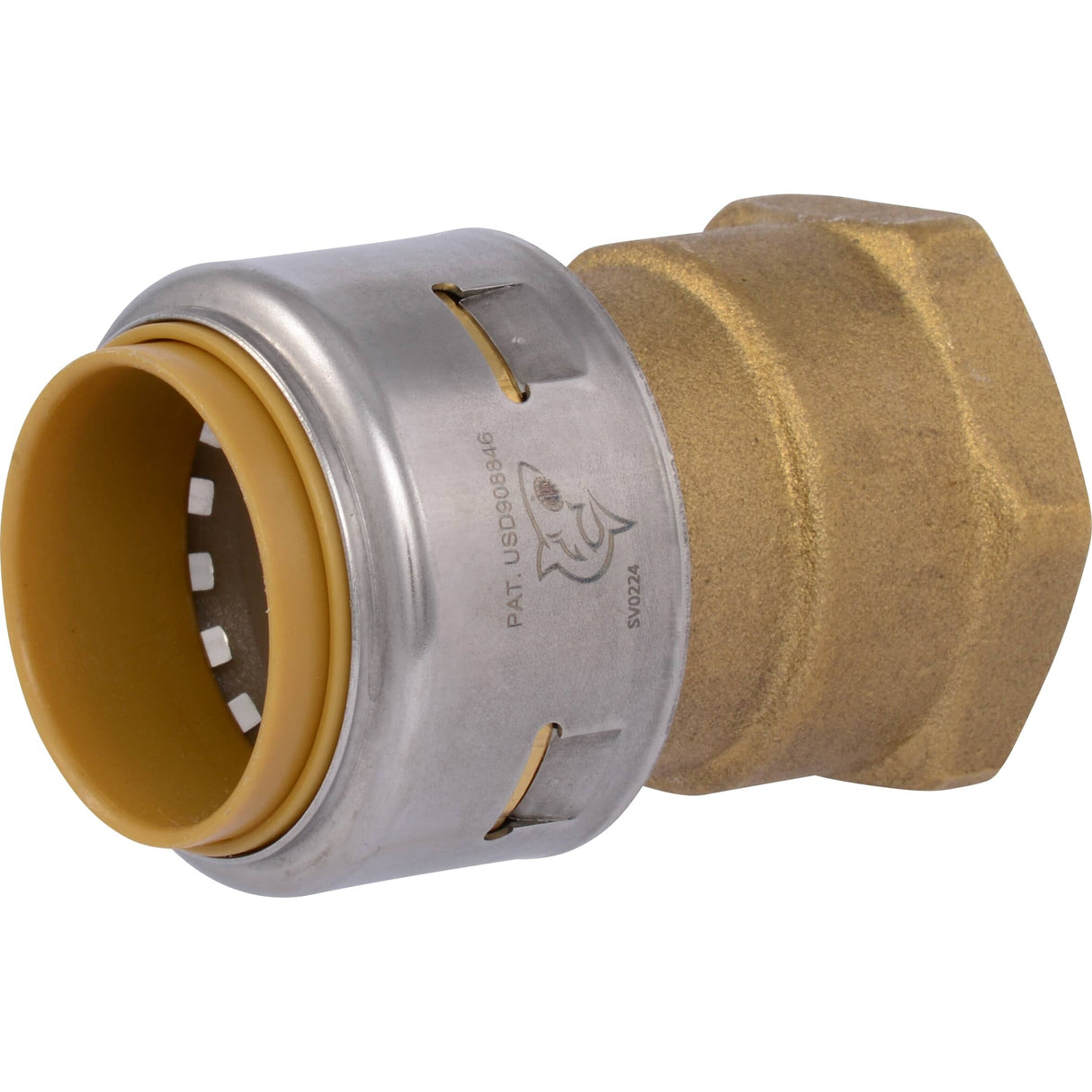 1" Push Fit x 1" FPT Brass Adapter