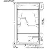 50" x 33.5" Madison 4, 1 Piece Acrylic Shower Cabinet - with Left Hand Plumbing & Right Seat, White