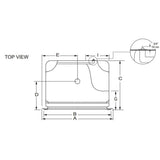 50" x 33.5" Madison 4, 1 Piece Acrylic Shower Cabinet - with Left Hand Plumbing & Right Seat, White