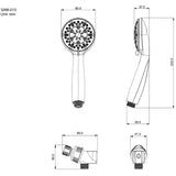3 Setting Handheld Showerhead - Chrome