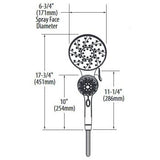 Engage 6 Setting Handheld & Rain Showerhead - with Magnetix, Spot Resist Brushed Nickel