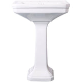 24" x 18.75" Rio Rectangular Pedestal Basin - White