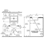 16.38" x 16.38" Marquette Square Drop-In Basin - White