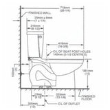 6 L Ravenna 3 Round Toilet - White, 15"
