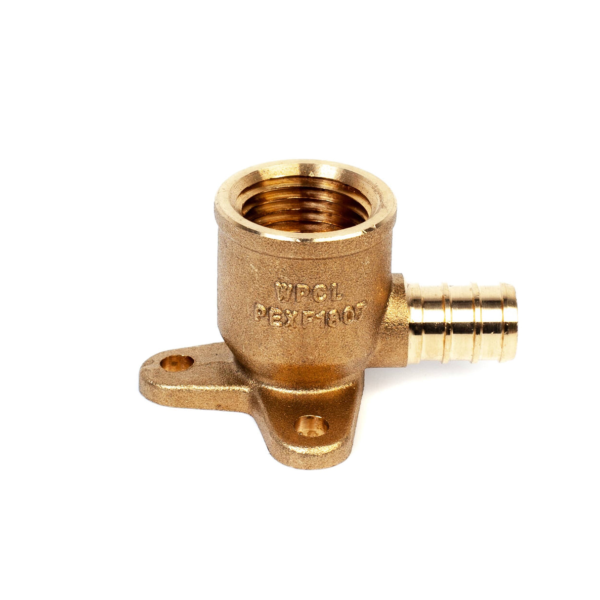 1/2" PEX  x 1/2" FPT Brass 90 Degree Drop Ear Elbow