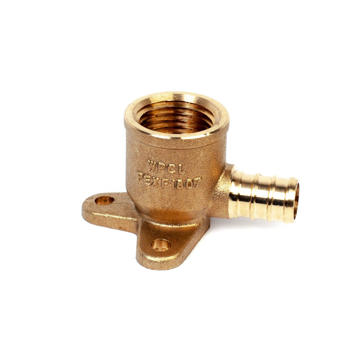 1/2" PEX  x 1/2" FPT Brass 90 Degree Drop Ear Elbow