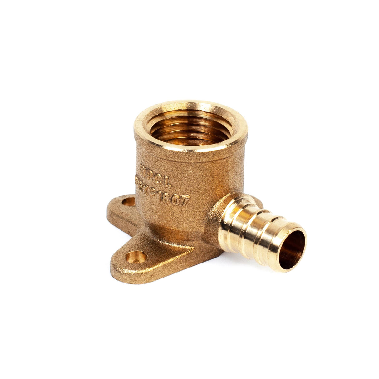 1/2" PEX  x 1/2" FPT Brass 90 Degree Drop Ear Elbow