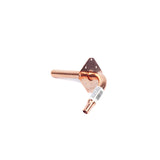 6" x 1/2" PEX Copper Stub-Out 90 Degree Elbow with Flange