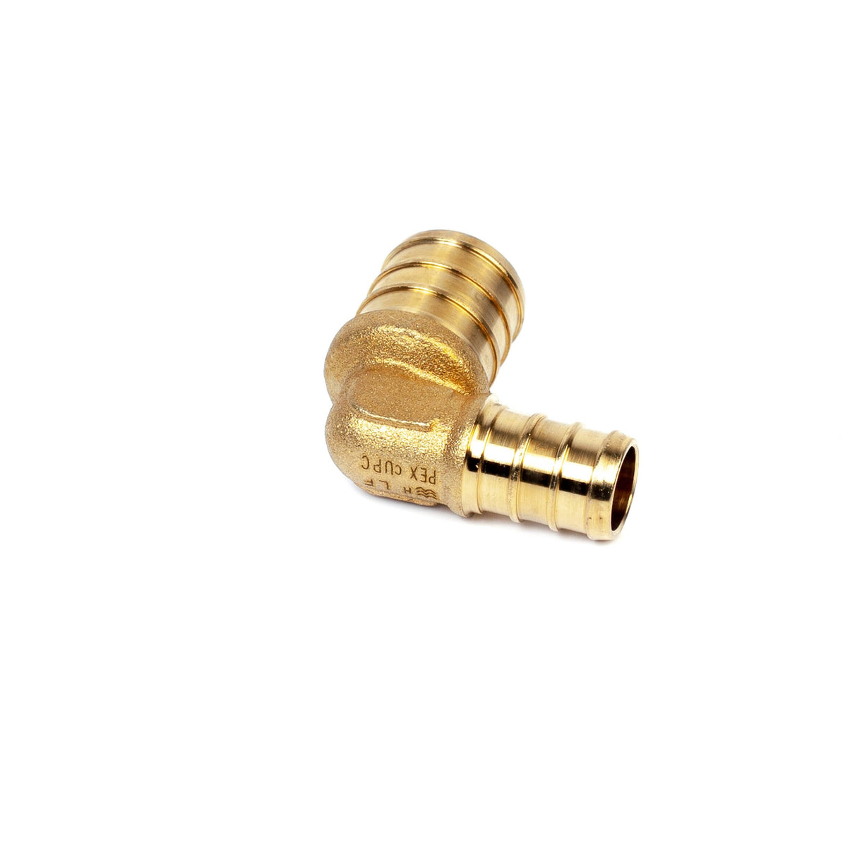 3/4" PEX x 1/2" PEX Brass 90 Degree Reducing Elbow
