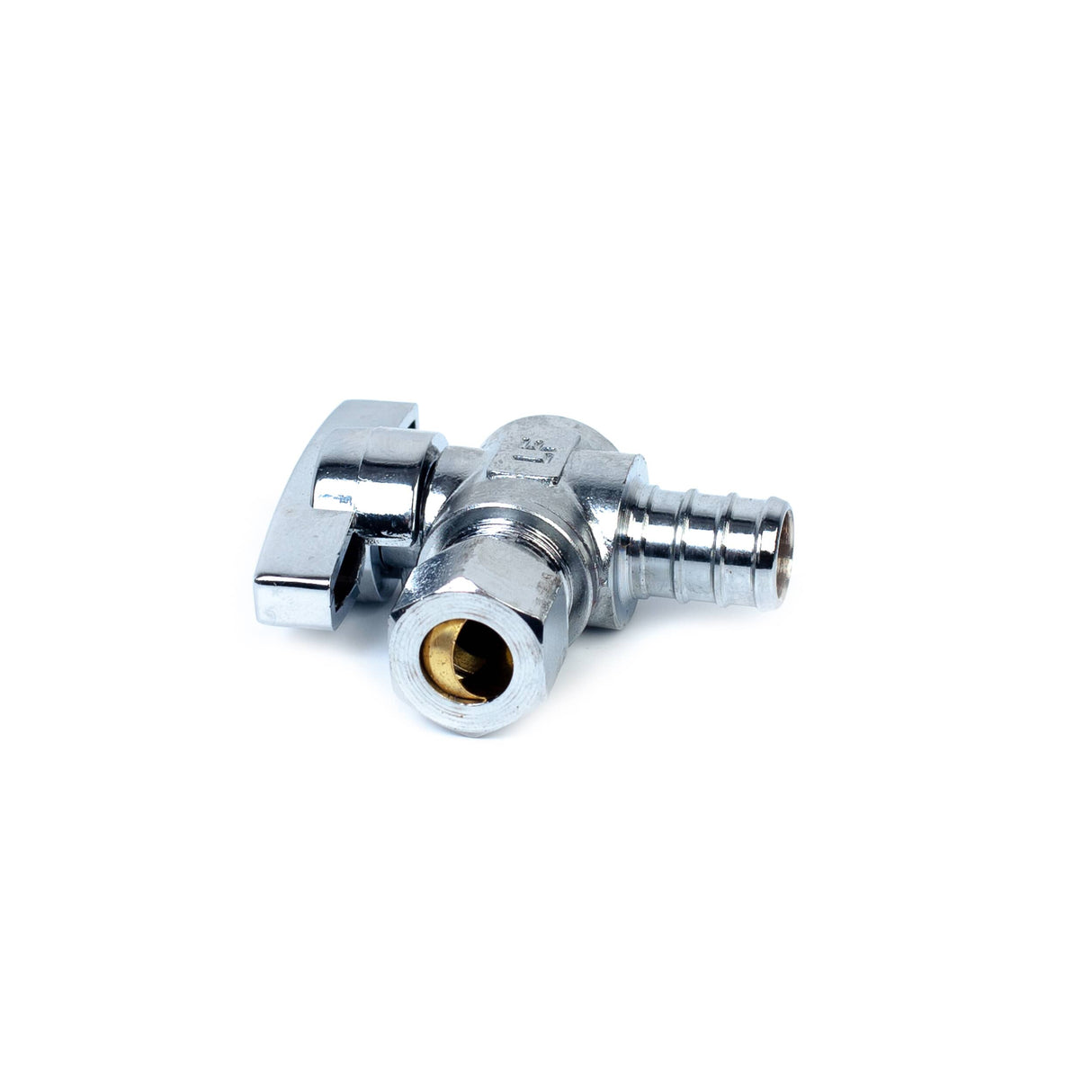 1/2" PEX x 3/8" Compression Quarter-Turn Angle Stop Valve
