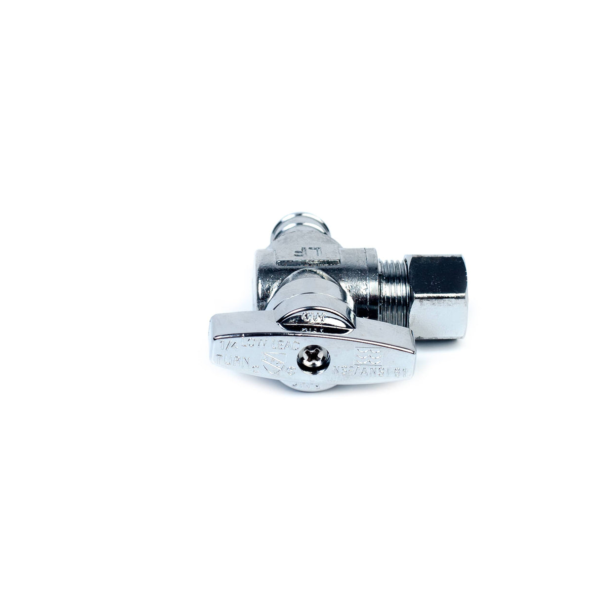 1/2" PEX x 3/8" Compression Quarter-Turn Angle Stop Valve