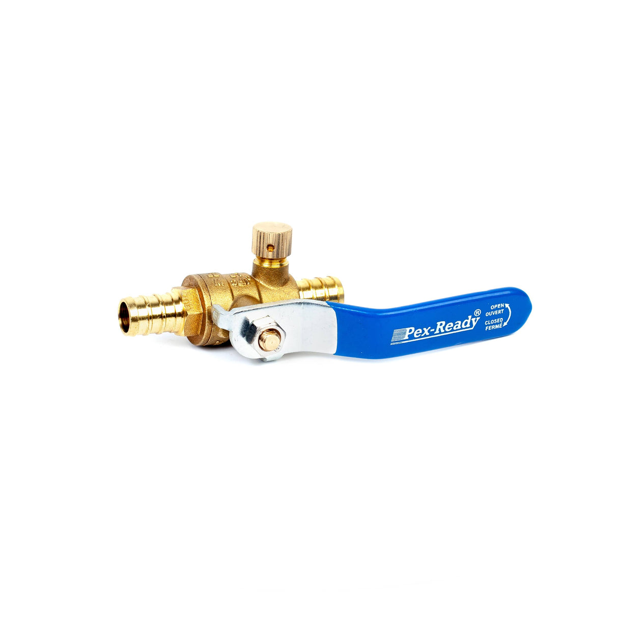 1/2" PEX Brass Ball Valve - with Drain