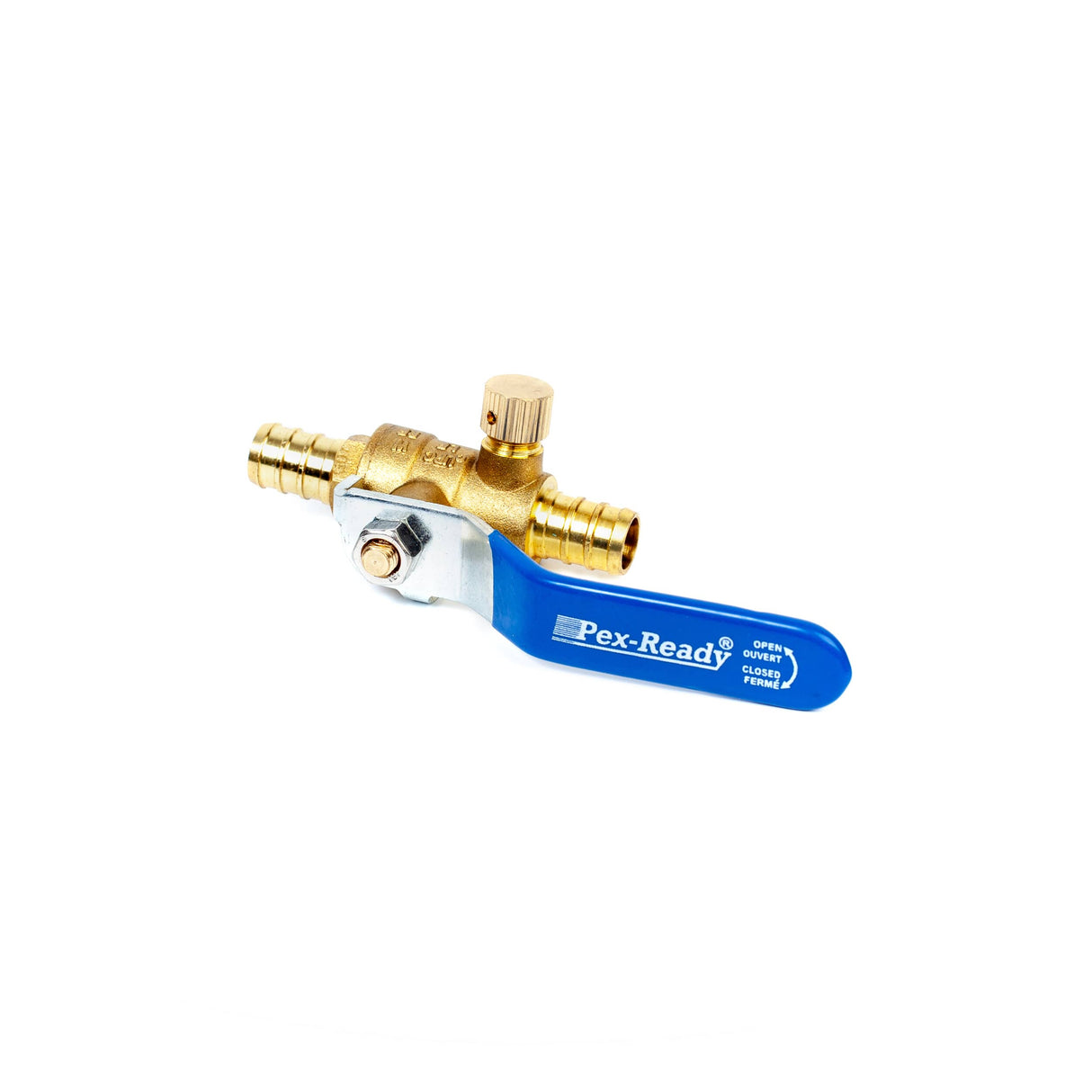 1/2" PEX Brass Ball Valve - with Drain