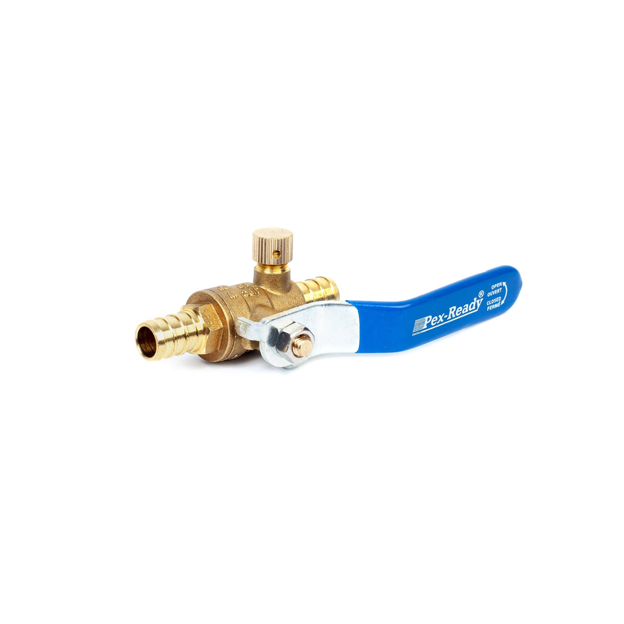 1/2" PEX Brass Ball Valve - with Drain