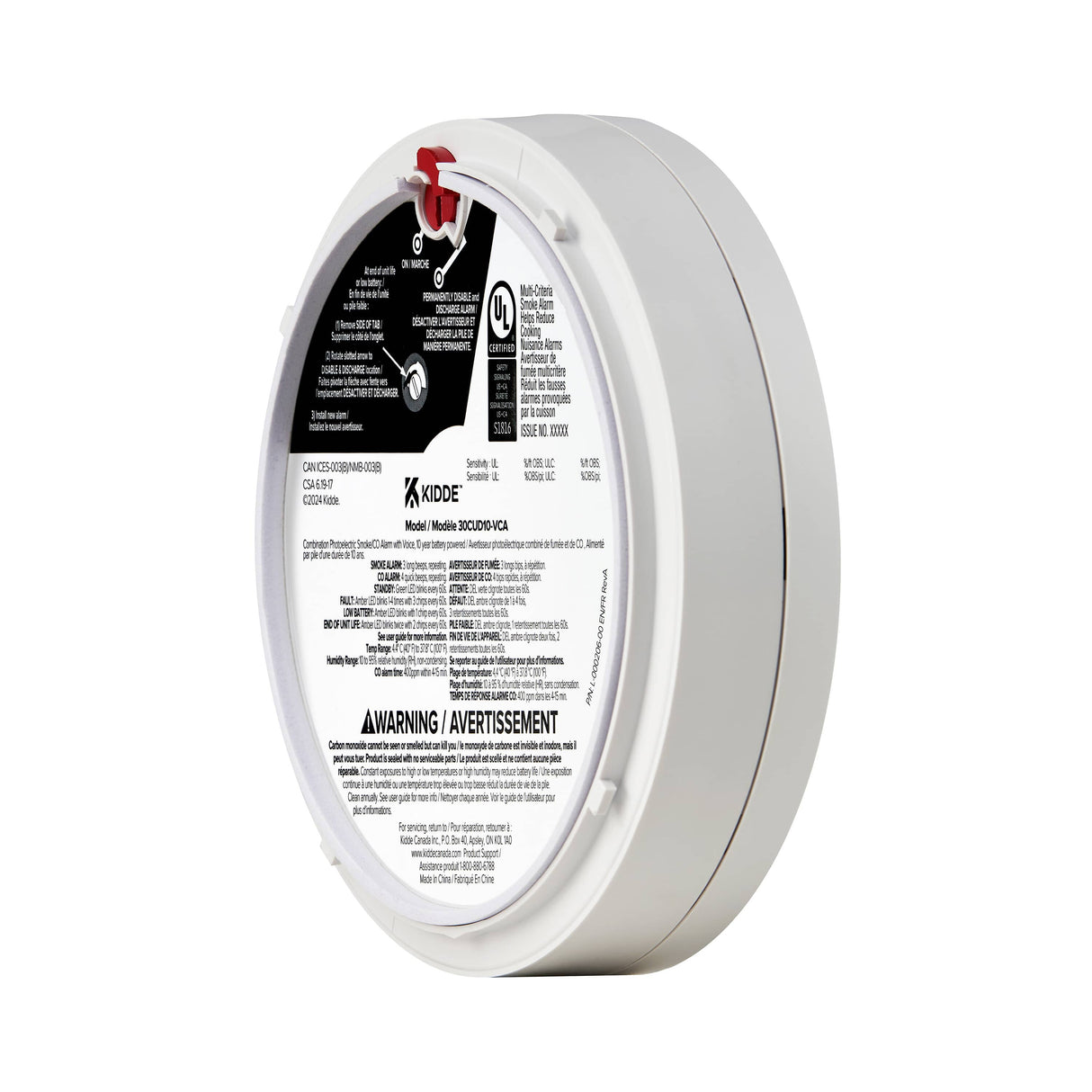 Battery Operated Smoke & Carbon Monoxide Detector with Worry Free 10 Year Battery, Voice Warning