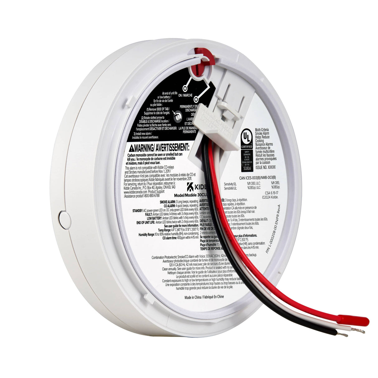 Hardwired Smoke & Carbon Monoxide Detector with Worry Free 10 Year Backup Battery - Voice Warning