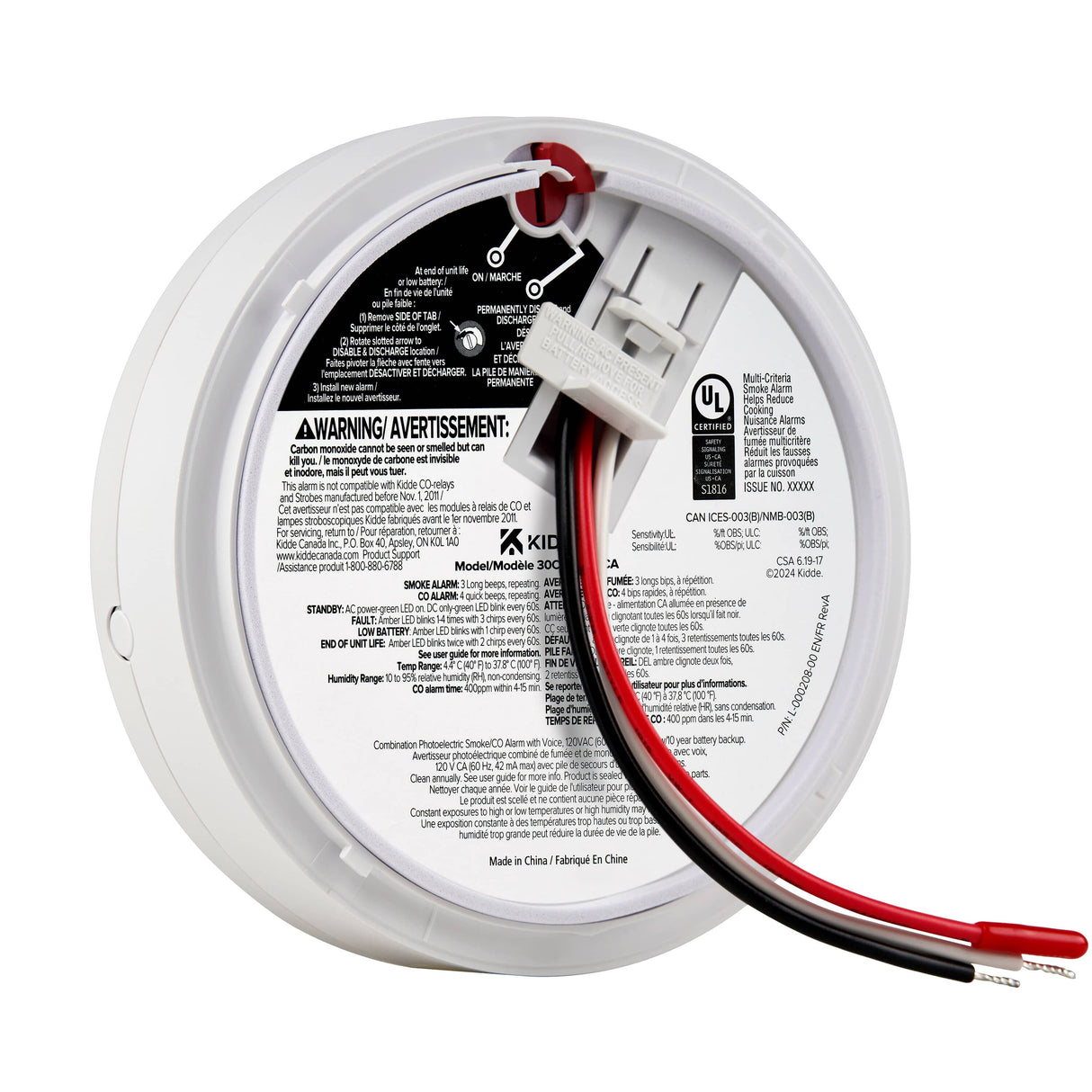 Hardwired Smoke & Carbon Monoxide Detector with Worry Free 10 Year Backup Battery - Voice Warning