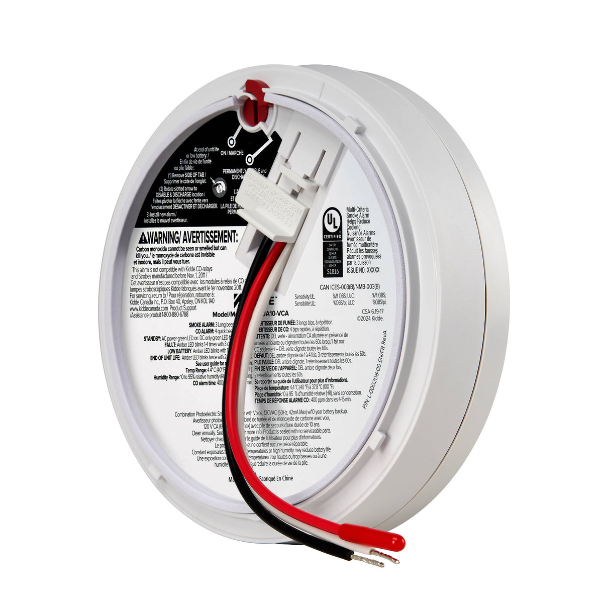 Hardwired Smoke & Carbon Monoxide Detector with Worry Free 10 Year Backup Battery - Voice Warning