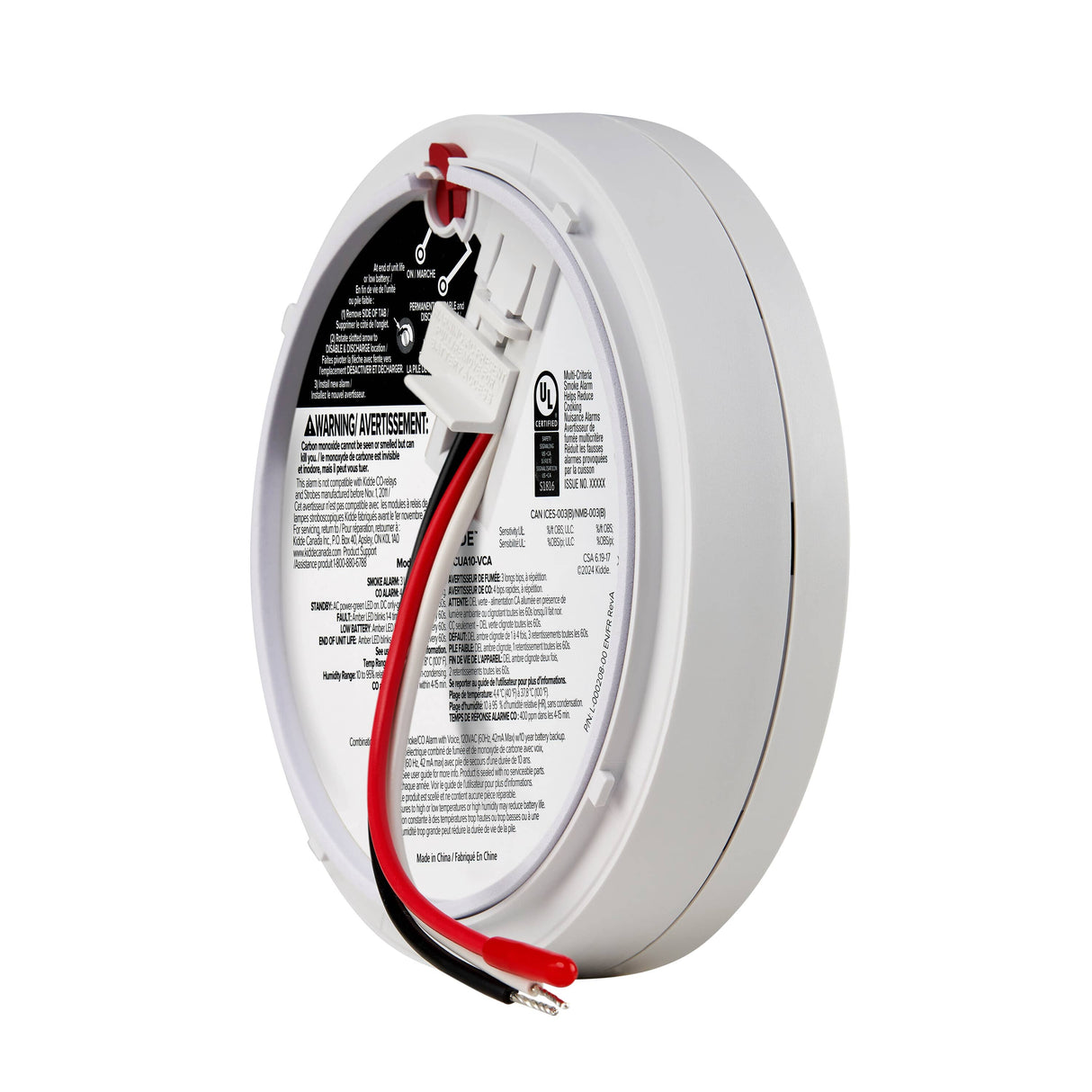 Hardwired Smoke & Carbon Monoxide Detector with Worry Free 10 Year Backup Battery - Voice Warning