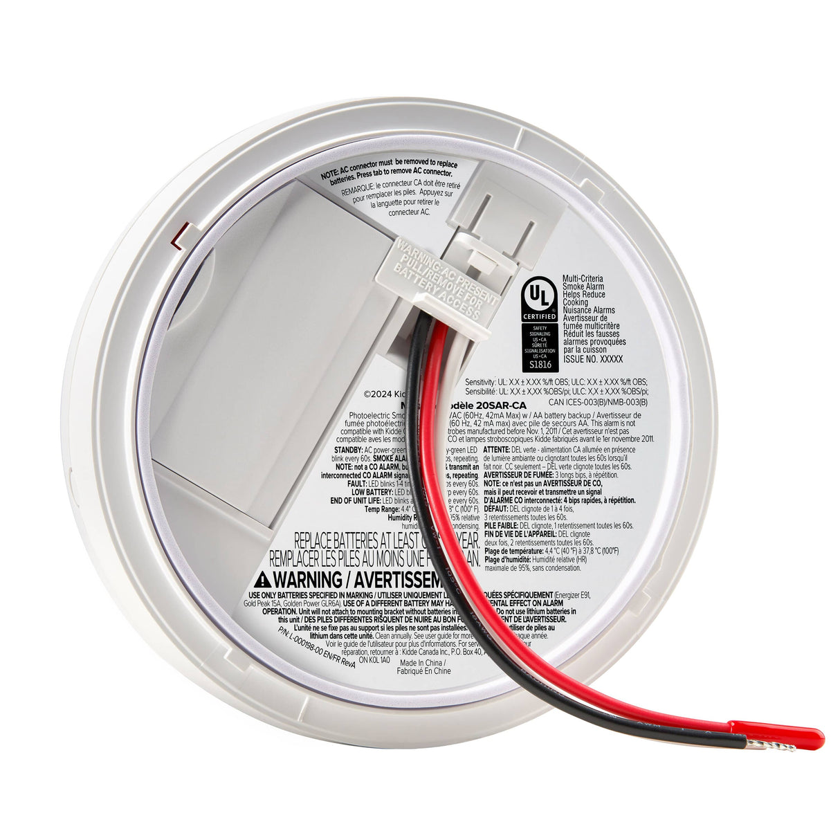 Hardwired Smoke Detector with AA Battery Backup